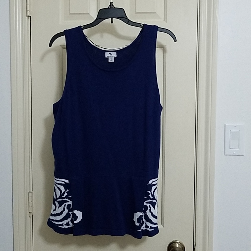 Worthington Navy Blue Sweater Top